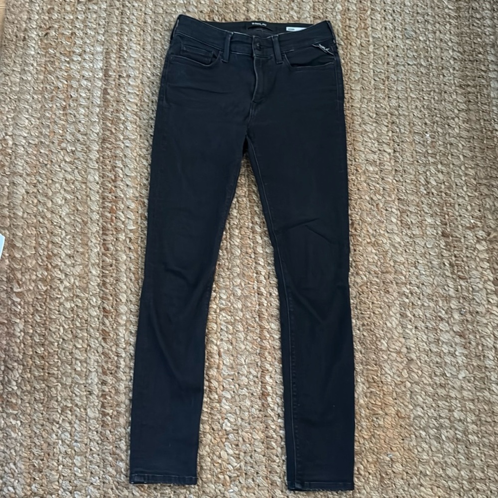 REPLAY BLACK HIGH WAIST FIT DENIM JEANS SIZE 27